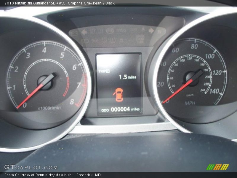 Graphite Gray Pearl / Black 2010 Mitsubishi Outlander SE 4WD