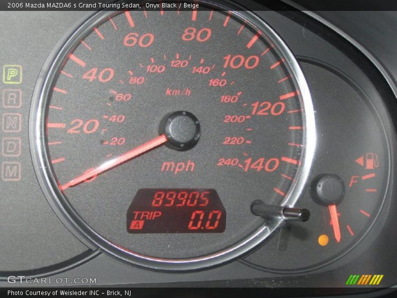 Onyx Black / Beige 2006 Mazda MAZDA6 s Grand Touring Sedan