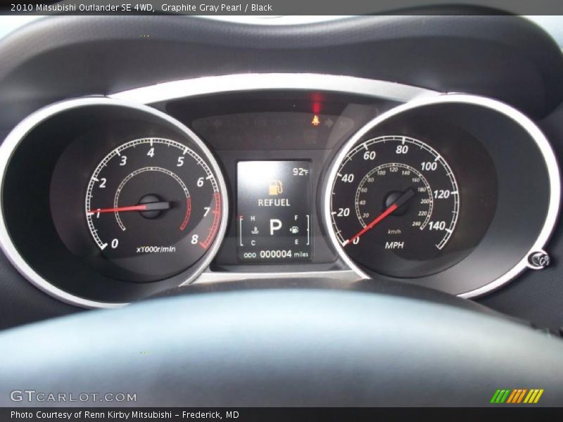 Graphite Gray Pearl / Black 2010 Mitsubishi Outlander SE 4WD