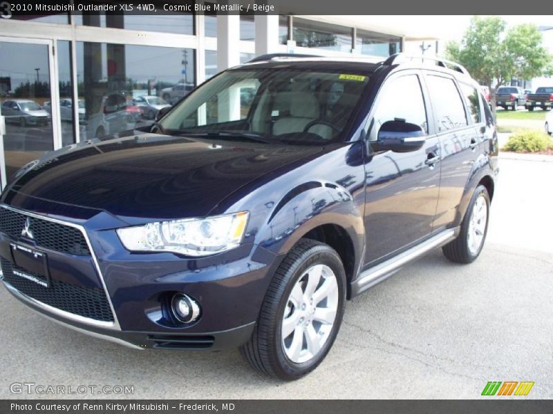 Cosmic Blue Metallic / Beige 2010 Mitsubishi Outlander XLS 4WD