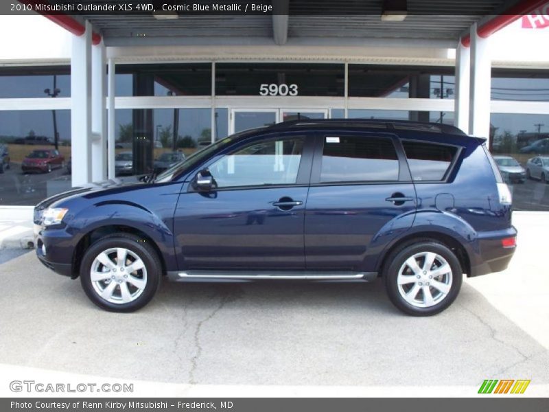 Cosmic Blue Metallic / Beige 2010 Mitsubishi Outlander XLS 4WD