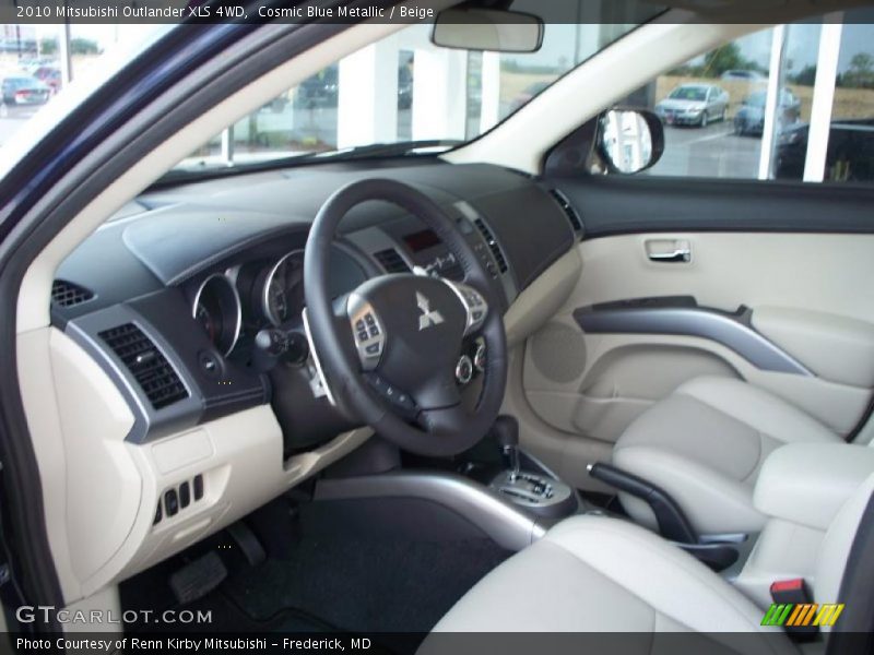 Cosmic Blue Metallic / Beige 2010 Mitsubishi Outlander XLS 4WD