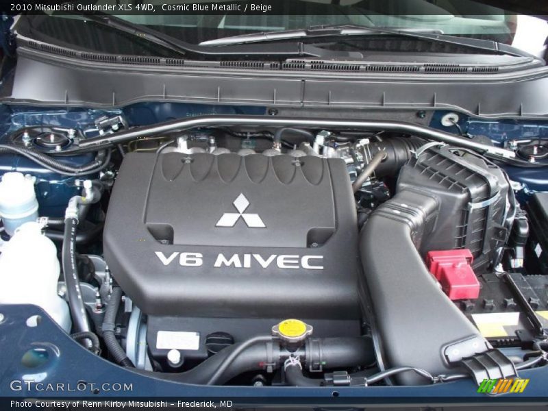 Cosmic Blue Metallic / Beige 2010 Mitsubishi Outlander XLS 4WD