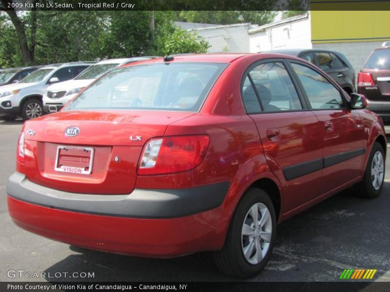 Tropical Red / Gray 2009 Kia Rio LX Sedan