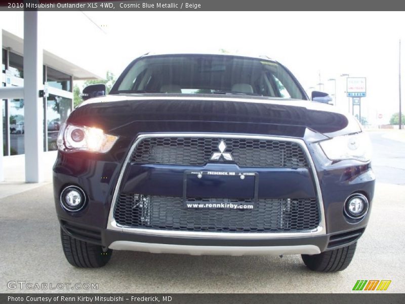 Cosmic Blue Metallic / Beige 2010 Mitsubishi Outlander XLS 4WD