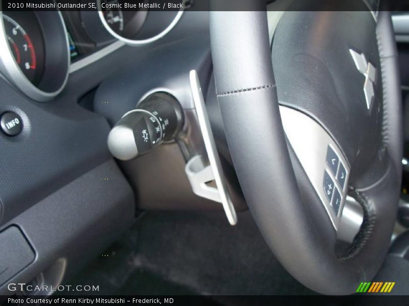 Cosmic Blue Metallic / Black 2010 Mitsubishi Outlander SE