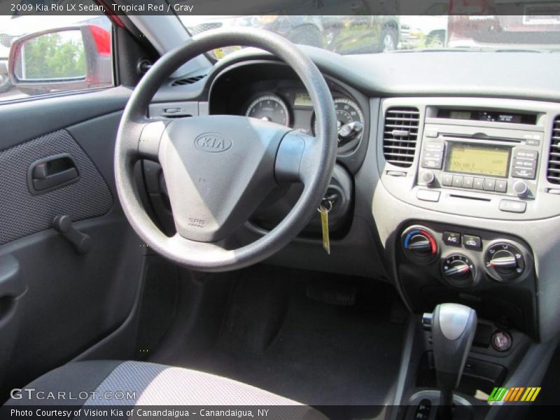 Tropical Red / Gray 2009 Kia Rio LX Sedan