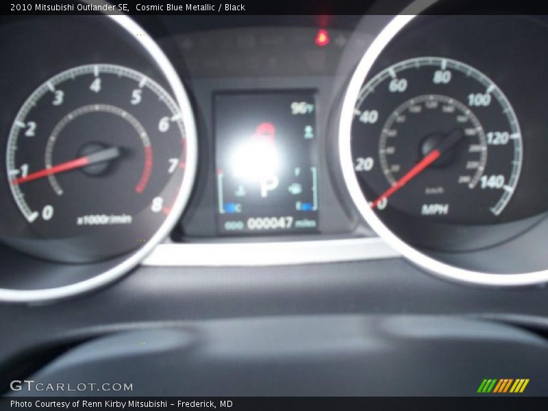 Cosmic Blue Metallic / Black 2010 Mitsubishi Outlander SE