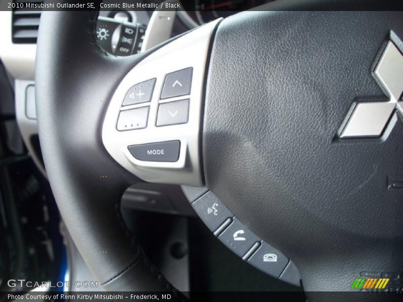 Cosmic Blue Metallic / Black 2010 Mitsubishi Outlander SE