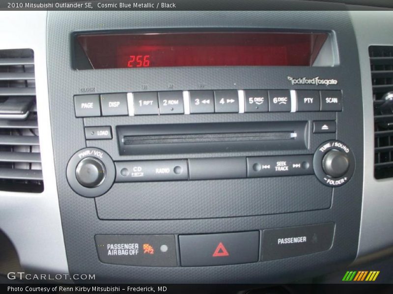 Cosmic Blue Metallic / Black 2010 Mitsubishi Outlander SE