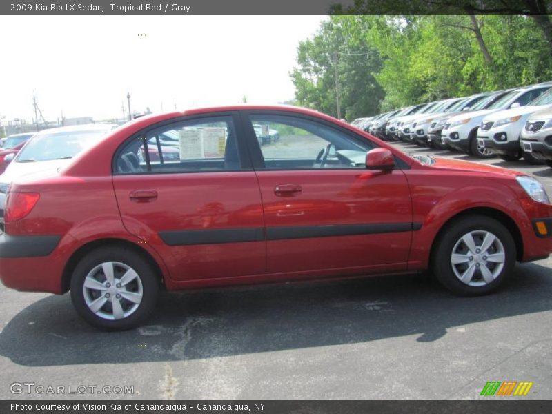 Tropical Red / Gray 2009 Kia Rio LX Sedan