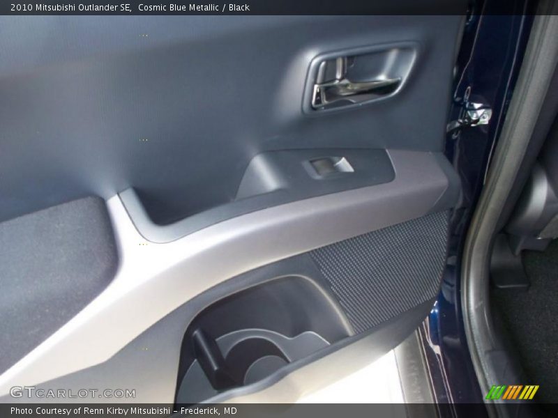 Cosmic Blue Metallic / Black 2010 Mitsubishi Outlander SE