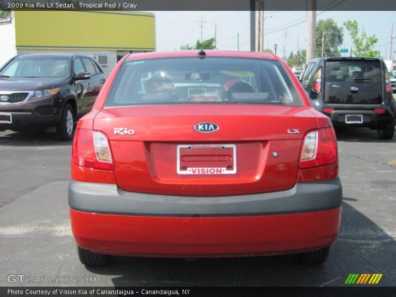 Tropical Red / Gray 2009 Kia Rio LX Sedan
