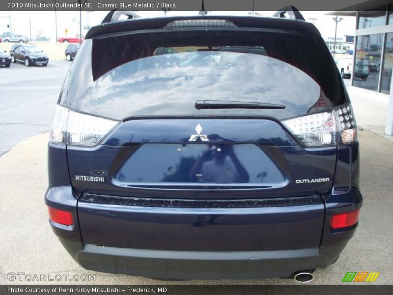 Cosmic Blue Metallic / Black 2010 Mitsubishi Outlander SE