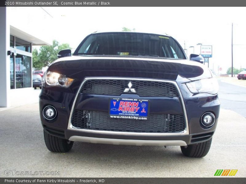 Cosmic Blue Metallic / Black 2010 Mitsubishi Outlander SE