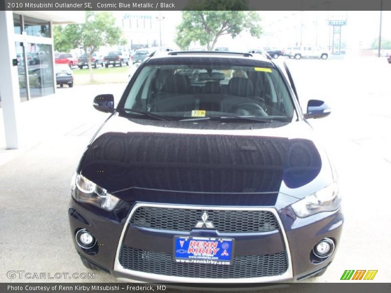 Cosmic Blue Metallic / Black 2010 Mitsubishi Outlander SE