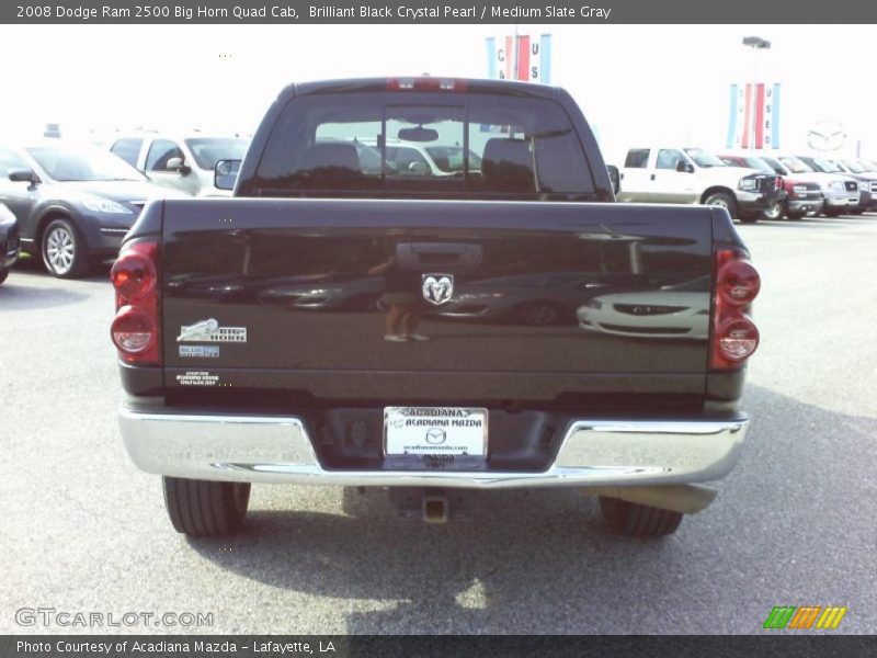 Brilliant Black Crystal Pearl / Medium Slate Gray 2008 Dodge Ram 2500 Big Horn Quad Cab