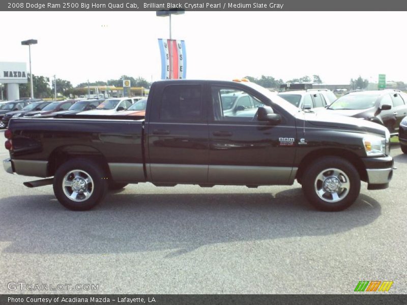 Brilliant Black Crystal Pearl / Medium Slate Gray 2008 Dodge Ram 2500 Big Horn Quad Cab