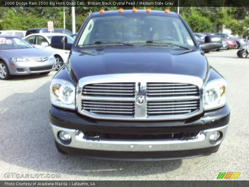Brilliant Black Crystal Pearl / Medium Slate Gray 2008 Dodge Ram 2500 Big Horn Quad Cab