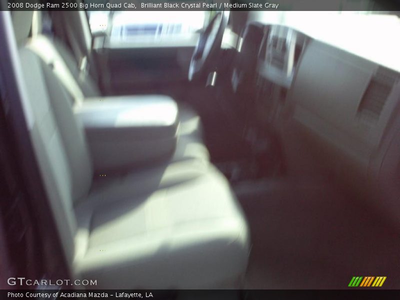 Brilliant Black Crystal Pearl / Medium Slate Gray 2008 Dodge Ram 2500 Big Horn Quad Cab