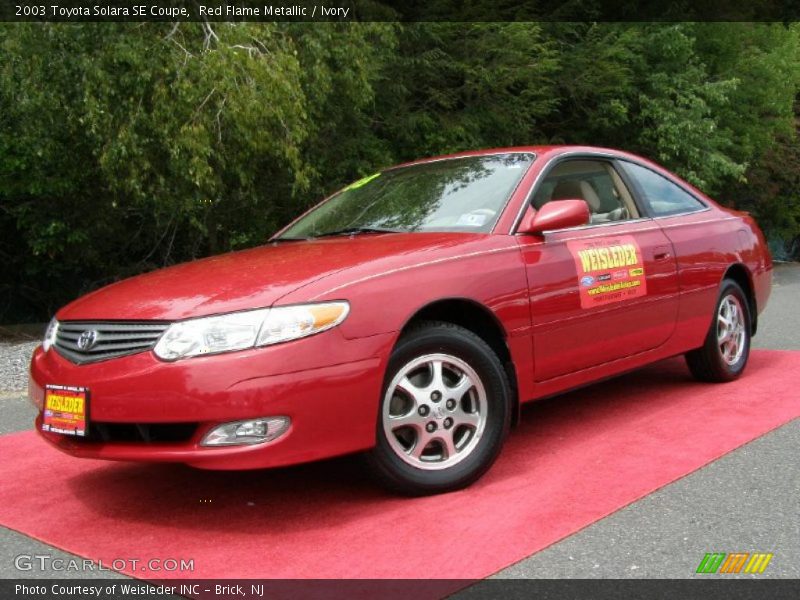 Red Flame Metallic / Ivory 2003 Toyota Solara SE Coupe