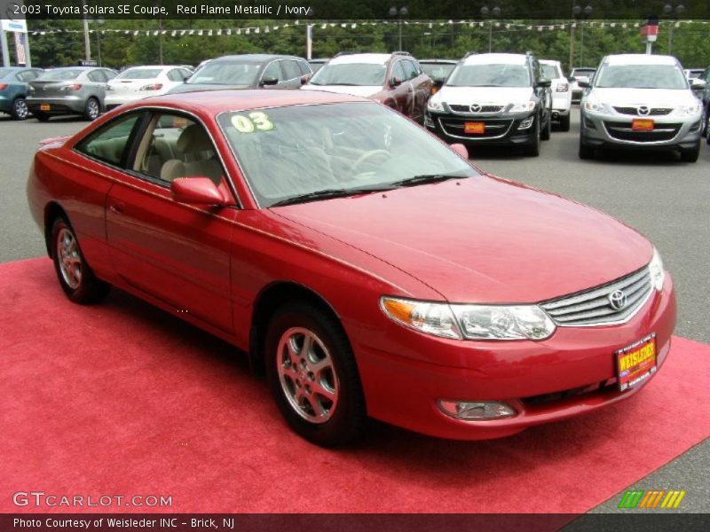 Red Flame Metallic / Ivory 2003 Toyota Solara SE Coupe