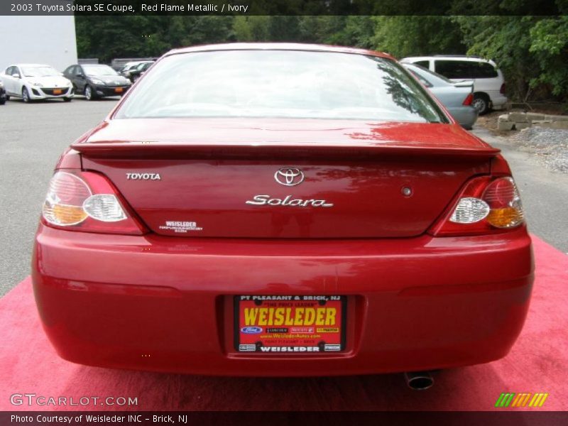 Red Flame Metallic / Ivory 2003 Toyota Solara SE Coupe