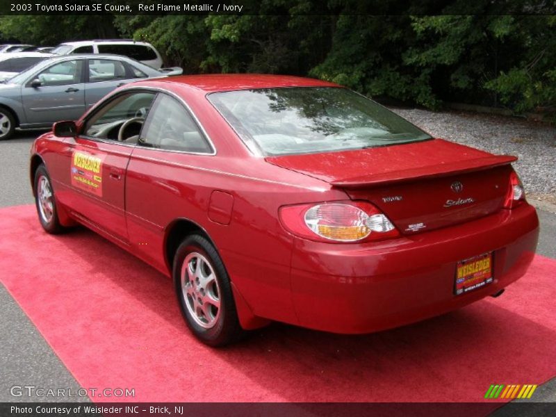 Red Flame Metallic / Ivory 2003 Toyota Solara SE Coupe