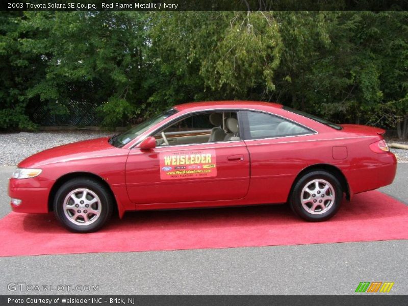 Red Flame Metallic / Ivory 2003 Toyota Solara SE Coupe
