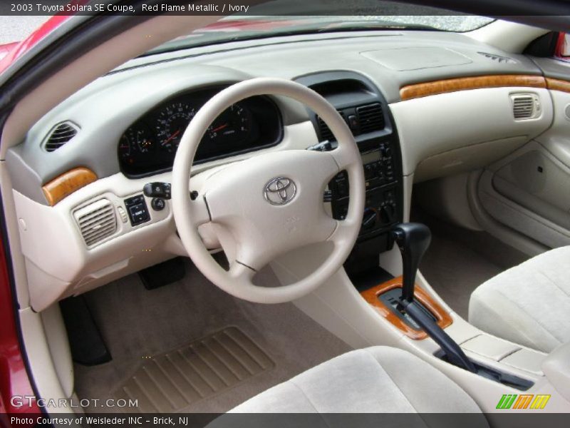 Red Flame Metallic / Ivory 2003 Toyota Solara SE Coupe