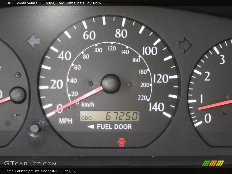 Red Flame Metallic / Ivory 2003 Toyota Solara SE Coupe