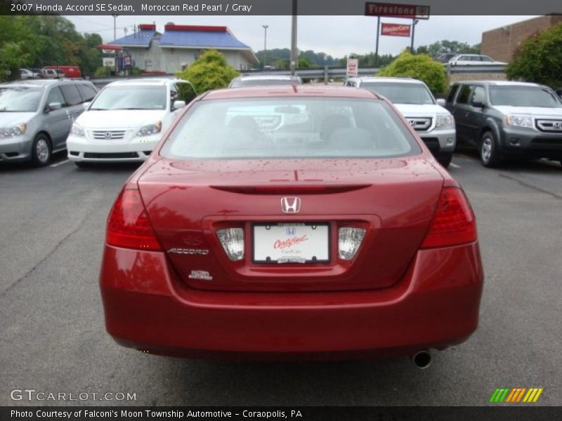 Moroccan Red Pearl / Gray 2007 Honda Accord SE Sedan