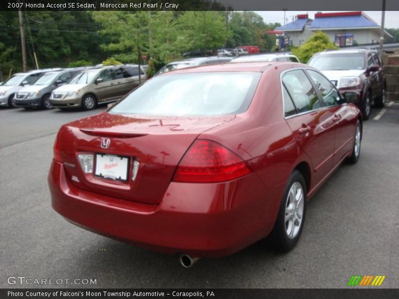 Moroccan Red Pearl / Gray 2007 Honda Accord SE Sedan