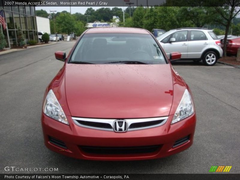 Moroccan Red Pearl / Gray 2007 Honda Accord SE Sedan