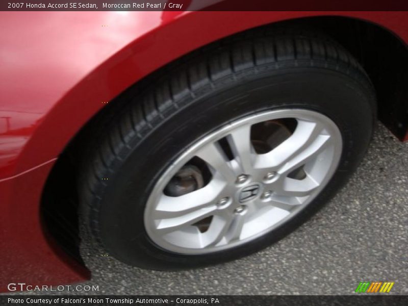 Moroccan Red Pearl / Gray 2007 Honda Accord SE Sedan