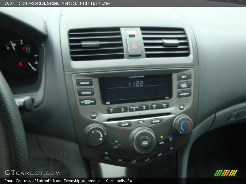 Moroccan Red Pearl / Gray 2007 Honda Accord SE Sedan