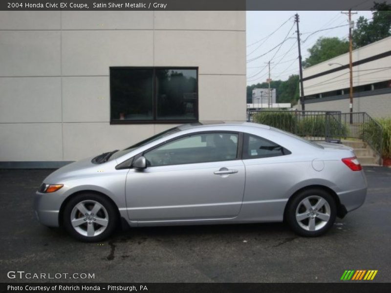 Satin Silver Metallic / Gray 2004 Honda Civic EX Coupe