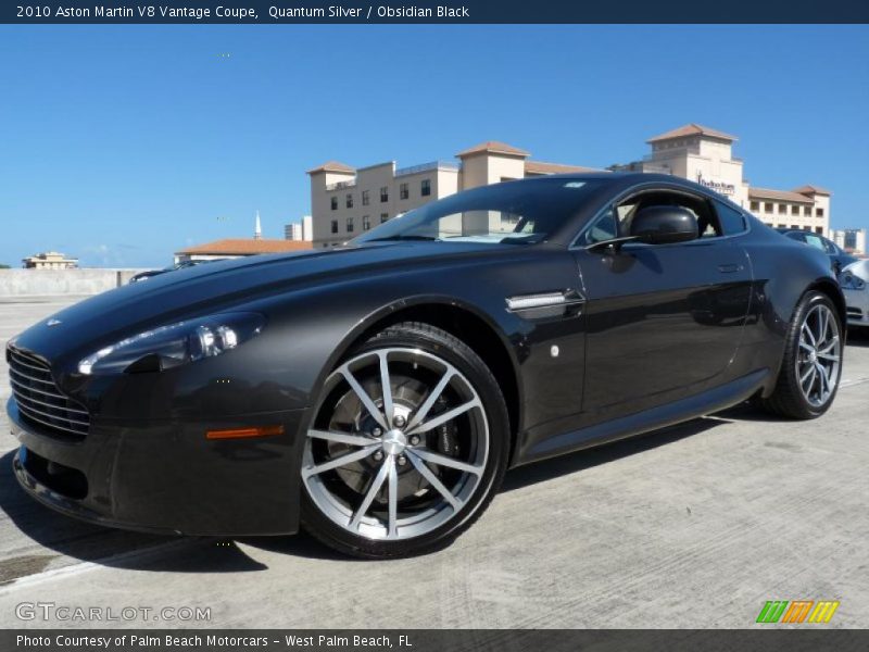 Quantum Silver / Obsidian Black 2010 Aston Martin V8 Vantage Coupe