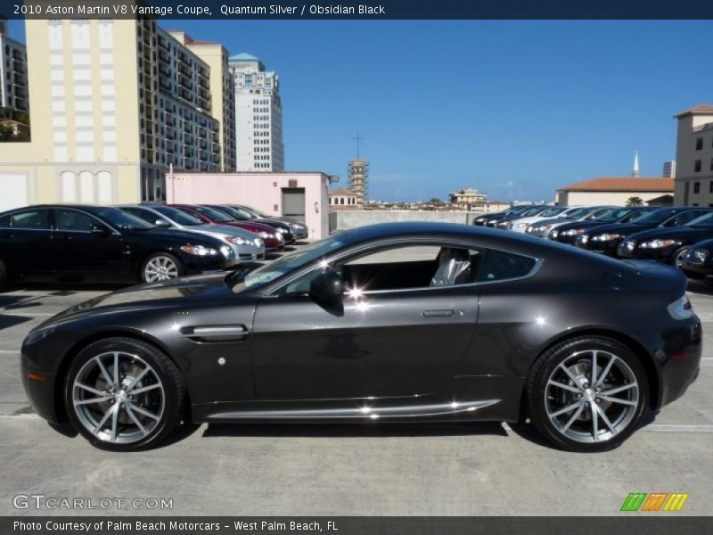 Quantum Silver / Obsidian Black 2010 Aston Martin V8 Vantage Coupe