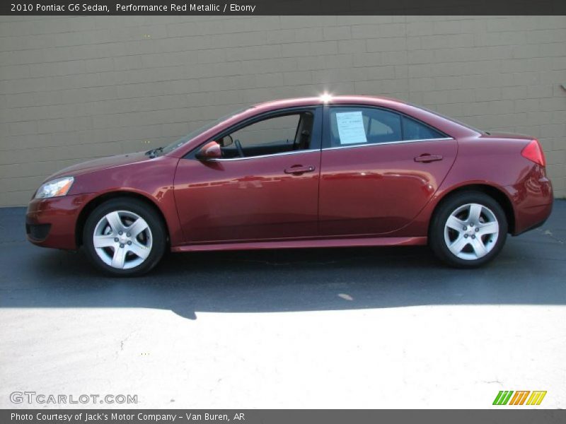 Performance Red Metallic / Ebony 2010 Pontiac G6 Sedan