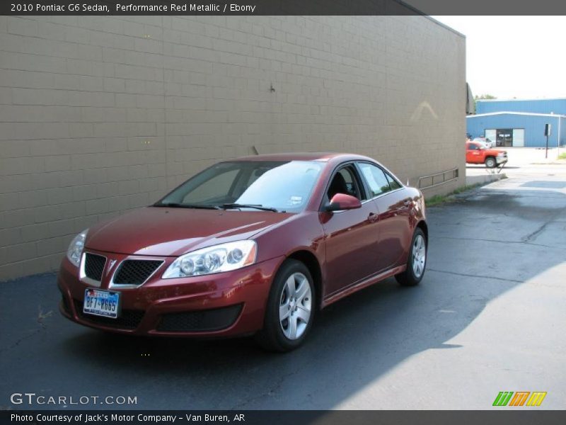 Performance Red Metallic / Ebony 2010 Pontiac G6 Sedan