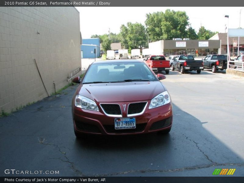 Performance Red Metallic / Ebony 2010 Pontiac G6 Sedan