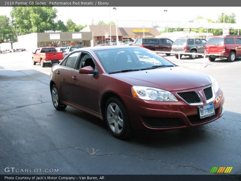 Performance Red Metallic / Ebony 2010 Pontiac G6 Sedan