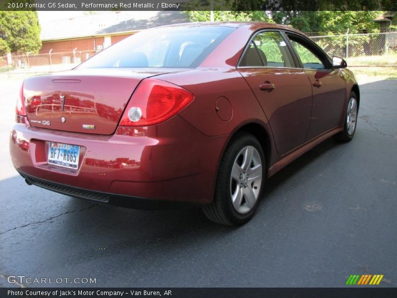 Performance Red Metallic / Ebony 2010 Pontiac G6 Sedan
