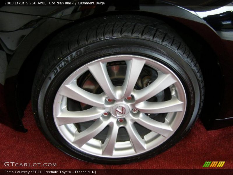 Obsidian Black / Cashmere Beige 2008 Lexus IS 250 AWD