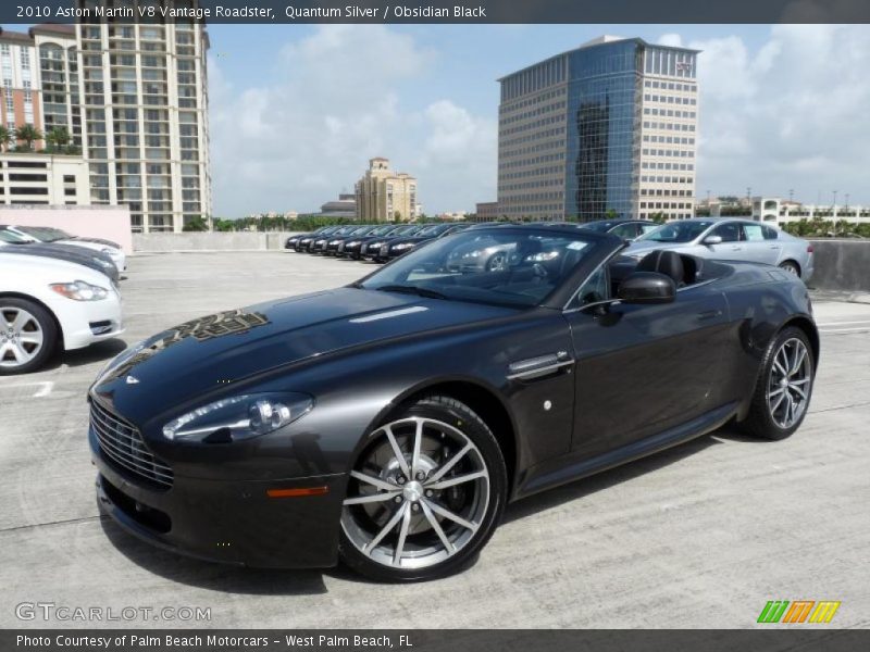 Quantum Silver / Obsidian Black 2010 Aston Martin V8 Vantage Roadster