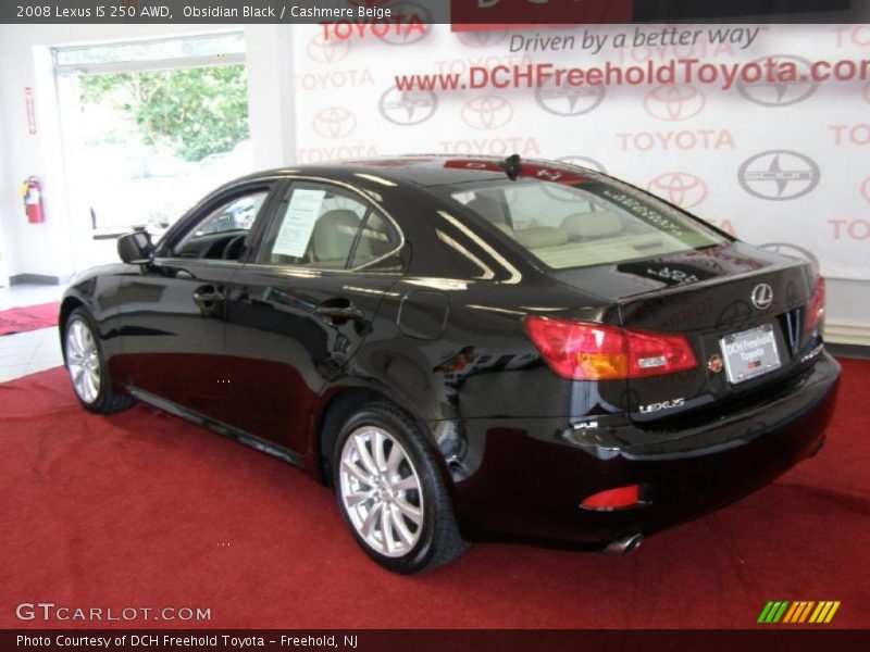 Obsidian Black / Cashmere Beige 2008 Lexus IS 250 AWD