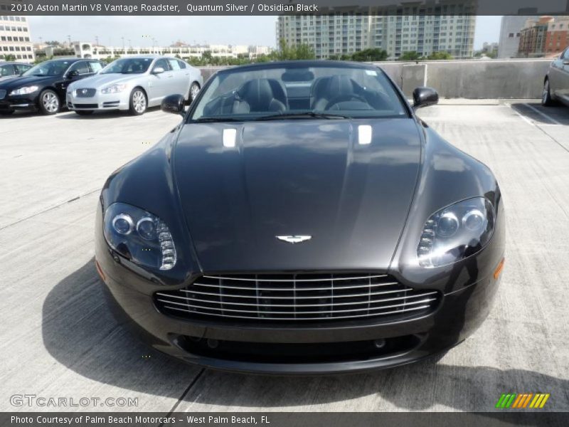 Quantum Silver / Obsidian Black 2010 Aston Martin V8 Vantage Roadster