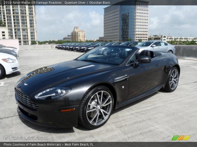 Quantum Silver / Obsidian Black 2010 Aston Martin V8 Vantage Roadster