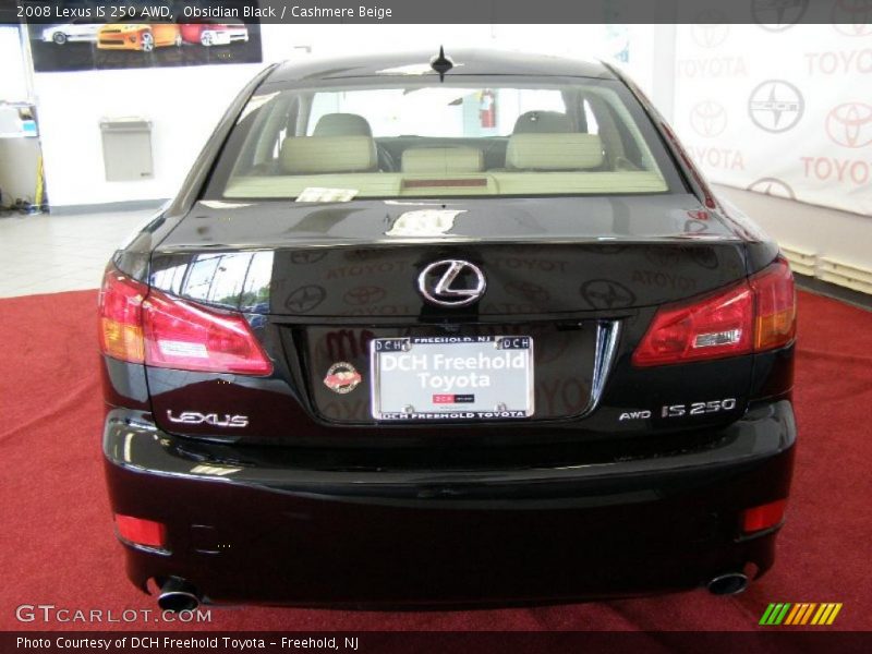 Obsidian Black / Cashmere Beige 2008 Lexus IS 250 AWD